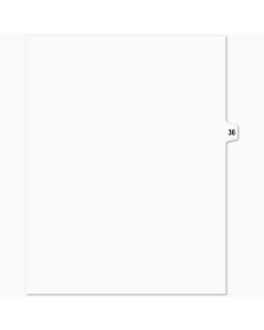 SW Index Tab Dividers White 15th Cut #36