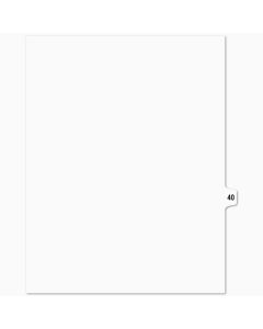 SW Index Tab Dividers White 15th Cut #40