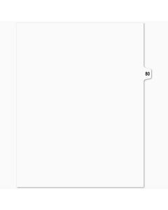 SW Index Tab Dividers White 15th Cut #80