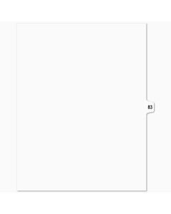 SW Index Tab Dividers White 15th Cut #83