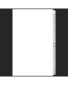 SW Index Tab Dividers White 25th Cut "A-Z" Legal