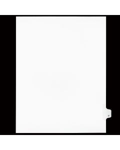 SW Index Tab Dividers White 26th Cut "U"