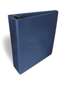 A royal blue 2 inch D-ring binder with a clear view front cover for customizable inserts, designed for organizing documents.