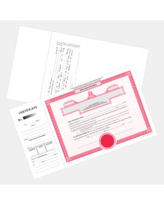 Red Laser Share Certificate with Seal - Alberta