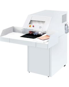 Destroyit Shredder 4108CC, a high volume P-3 cross-cut paper shredder.