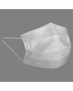 WHITE - Disposable Utility Three-Layer Face Mask