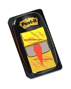 Languettes imprimées avec icône 1 po x 1.75, Jaune