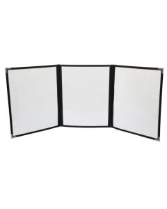 Value Triple Panel, Black, Silver Corners 11"x8.5"