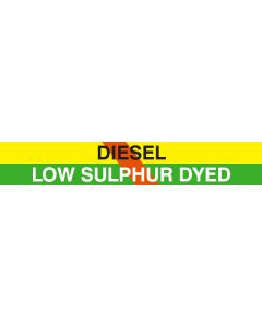"DIESEL LOW SULPHUR DYED" Bandes d'identification pour