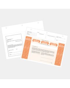 Certificat d' action orange 8,5 x 11