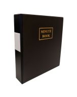Black Vinyl 1-1/2 "D" Spine Label Minute Book Binders