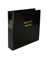 Black Castilian Vinyl 1-1/2 "SD" Minute Book Binders
