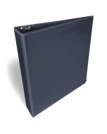 Cartable marine à anneaux en D de 1 ½ po avec pochette transparente pour page personnalisée.