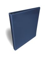 A royal blue 5/8-inch D-ring binder with a clear view front cover for customizable inserts, designed for organizing documents.