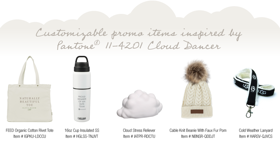 Promo items inspired by the Pantone colour of the year.